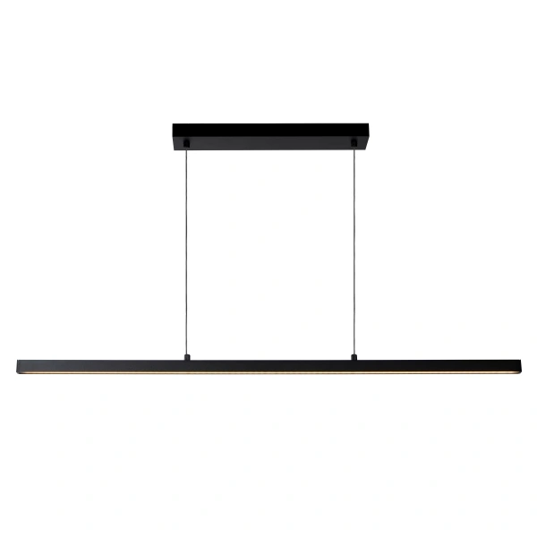 Zwarte LED hanglamp 30W dimbaar met langwerpig slank ontwerp