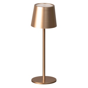 Oplaadbare tafellamp koffiebruin met dimfunctie en CCT lichtinstelling