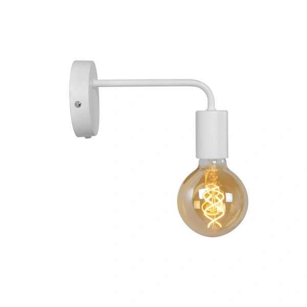 Wandlamp wit metaal met zichtbare filamentlamp Lucide SCOTT