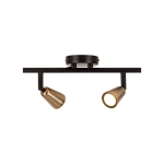 Wandspot 2-lichts champagnekleur met verstelbare metalen spots Lucide TIANA
