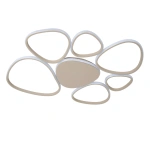 Plafondlamp taupe met zeven LED ringen dimbaar Lucide