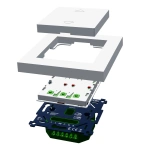 LED nevenunit voor tastdimmer inbouw wit met groene aansluitklemmen EcoDim