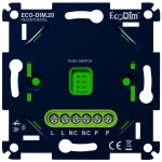 LED nevenunit voor tastdimmer inbouw zwart met groene aansluitingen EcoDim