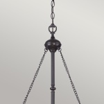 Hanglamp bronskleurig met kettingen en metalen ophanging