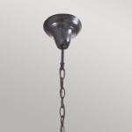Hanglamp ophangkap bronskleurig met metalen ketting en plafondbevestiging