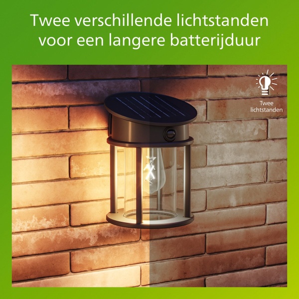 Wandlamp Solar met Sensor Modern Rond Zwart GERI - Philips - Afbeelding 7