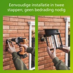 Wandlamp Solar met Sensor Modern Rond Zwart GERI - Philips - Afbeelding 8