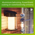 Wandlamp Solar met Sensor Modern Rond Zwart JUDA - Philips - Afbeelding 5