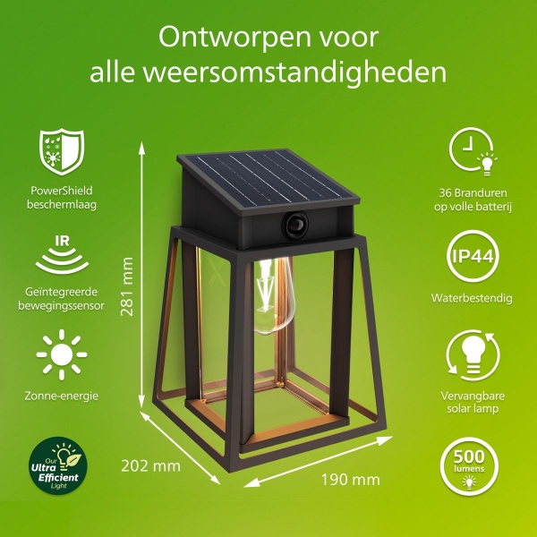 Wandlamp Solar met Sensor Modern Zwart LYSIN - Philips - Afbeelding 2