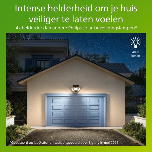 Floodlight Solar met Sensor Zwart Warmwit 24.5W TYLUS - Philips - Afbeelding 3