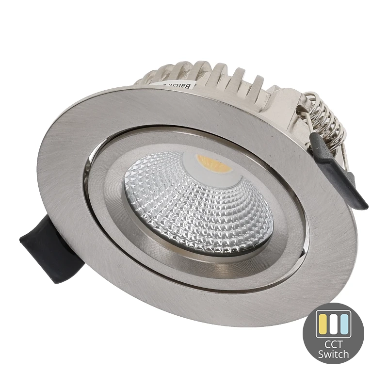 813925-03 LED inbouwspot zilver geborsteld dimbaar IP65 met CCT switch