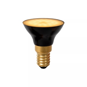 LED spot E14 zwart met goud fitting 5W warmwit licht